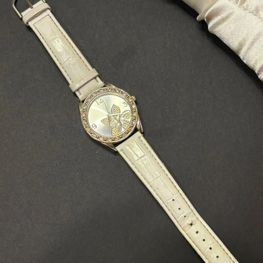 Japanese Women's Gold and Cream Watch